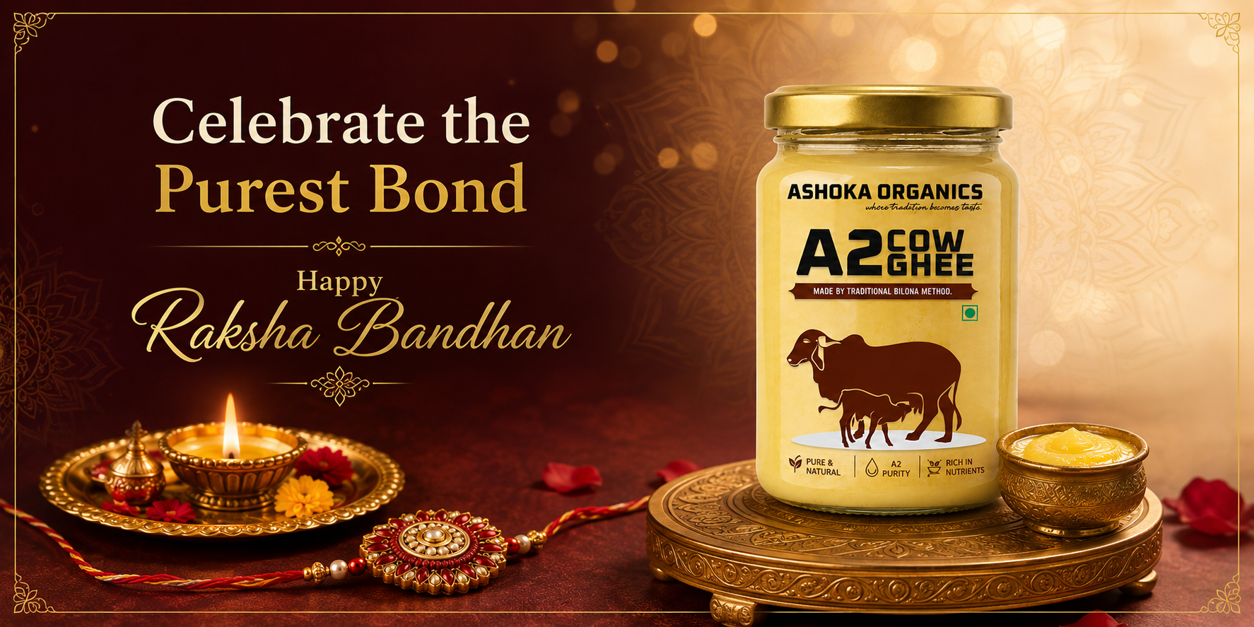 Celebrate the Purest Bond Happy Raksha Bandhan A2 cow ghee
