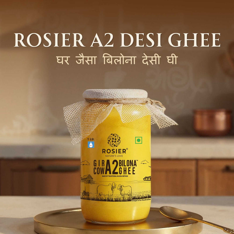 Gir Cow A2 ghee - Made From Curd (1 Ltr)