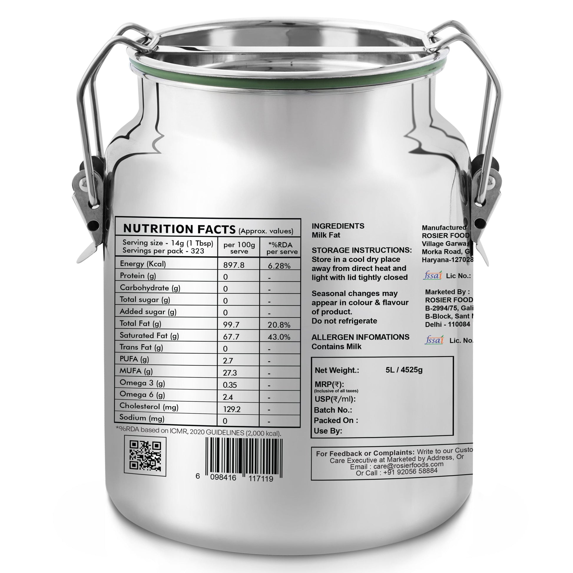 Buy A2 Gir Cow Desi Ghee – 100% Grass-Fed Bilona Method – Rich in Vitamins A, E, K – Boosts Digestion, Gut & Joint Health